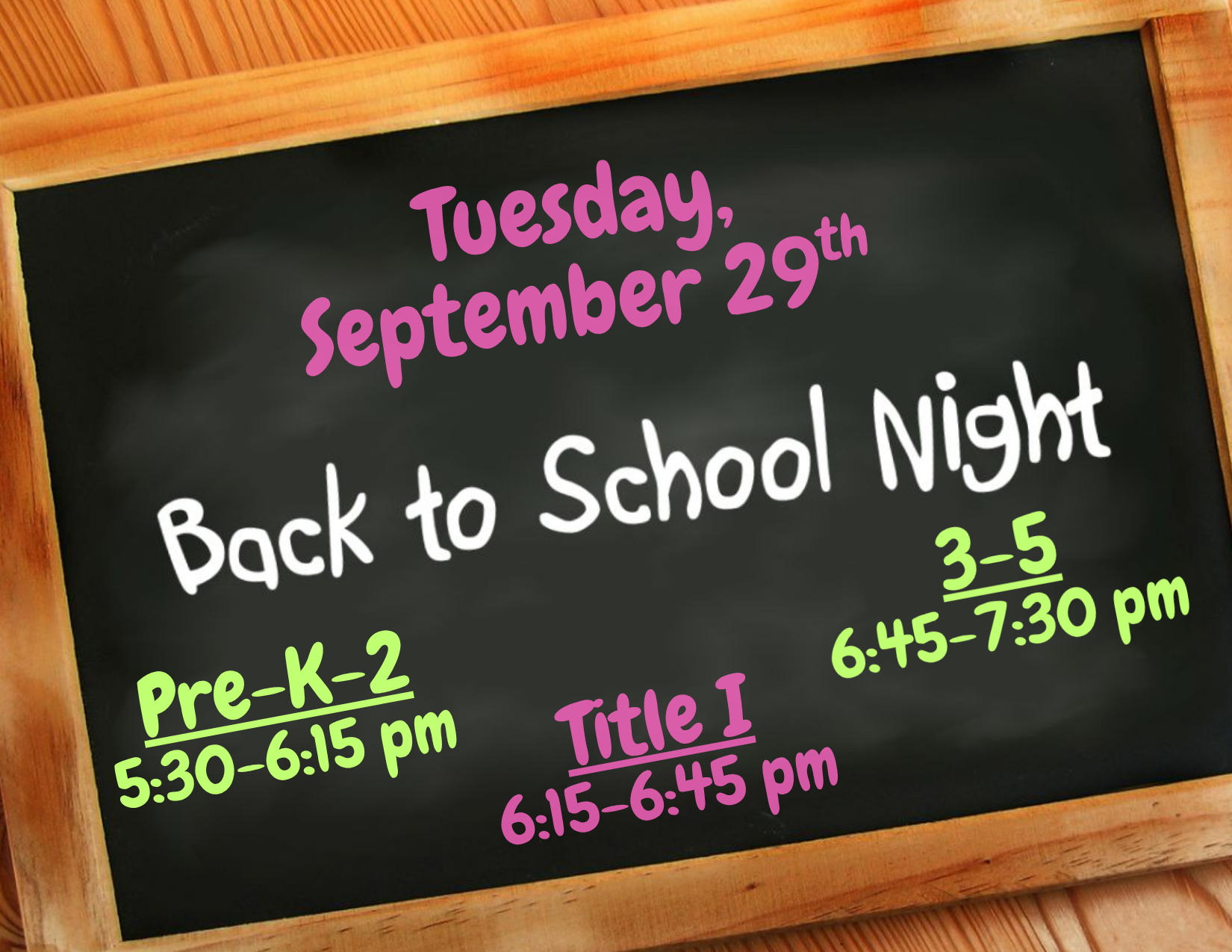 back to school night