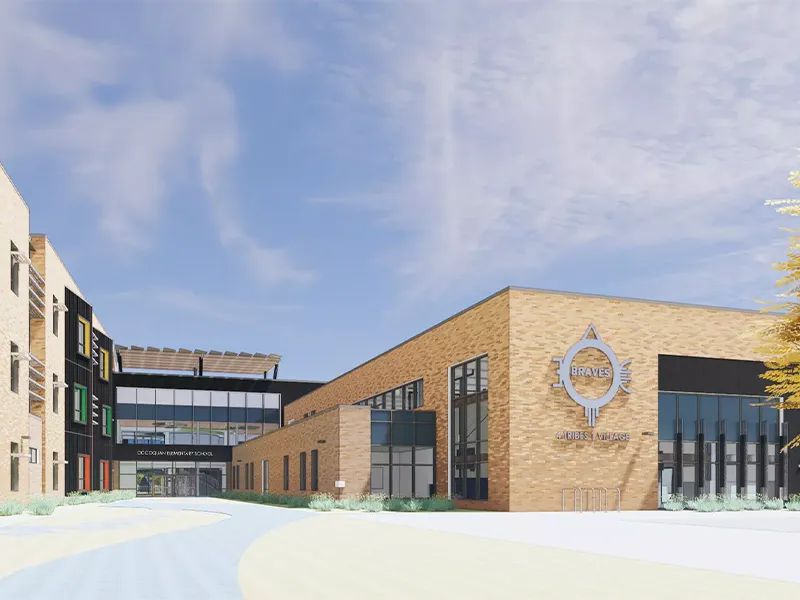 Occoquan Elementary School building entrance