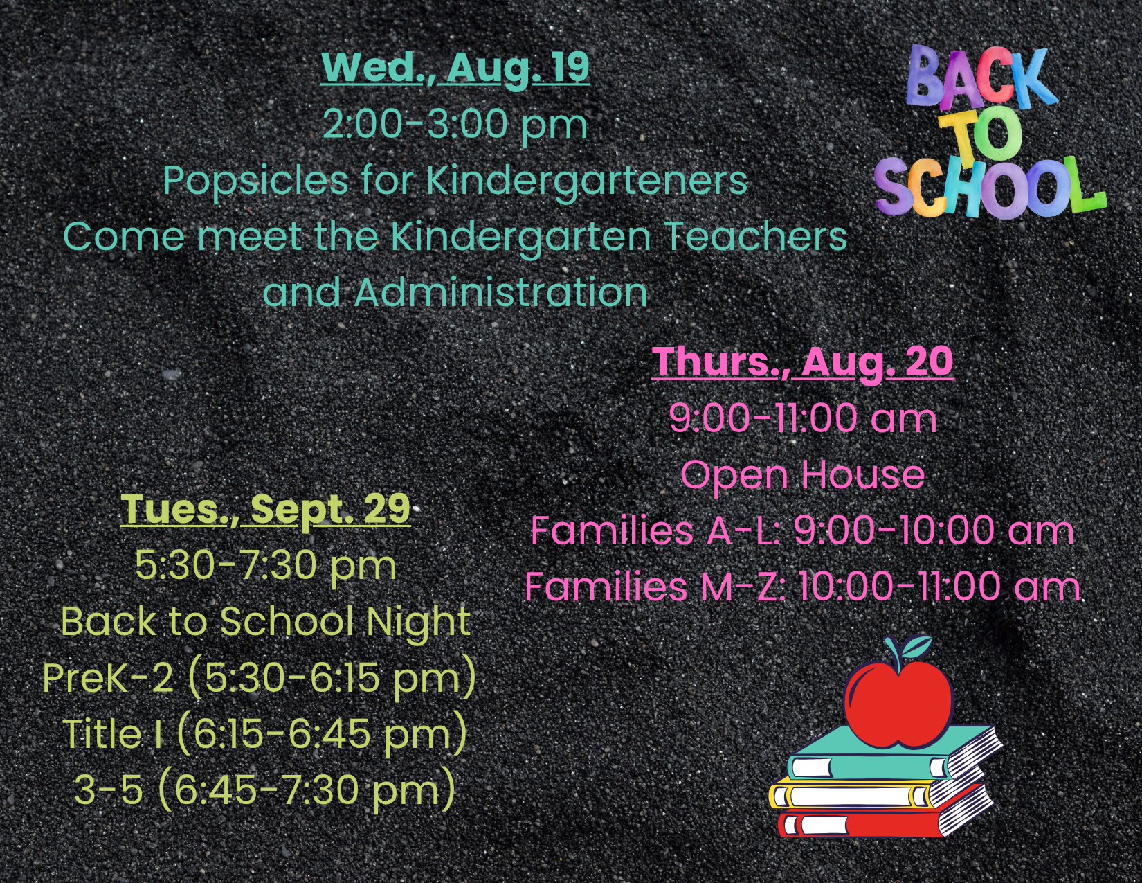 back to school events